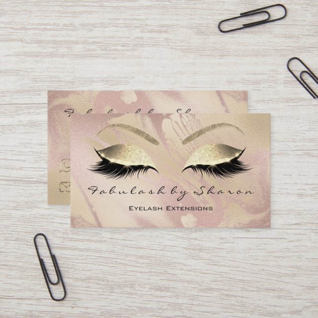Tarjeta De Visita Makeup Eyebrow azotes Purpurina Diamond Rubor Marb (Anverso/Reverso In Situ)