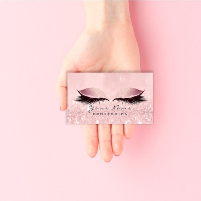 Tarjeta De Visita Makeup Eyebrow Eye Lashes Studio Purpurina SPA Pin (Subido por el creador)
