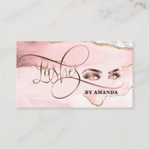 Tarjeta De Visita Makeup Eyebrow Eyes Aplasta Rosa