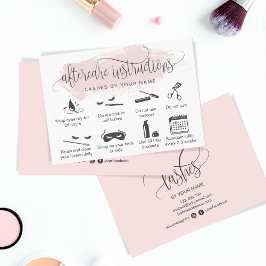 Tarjeta De Visita Makeup Eyebrow Eyes Aplaude el suplicio rosado de 