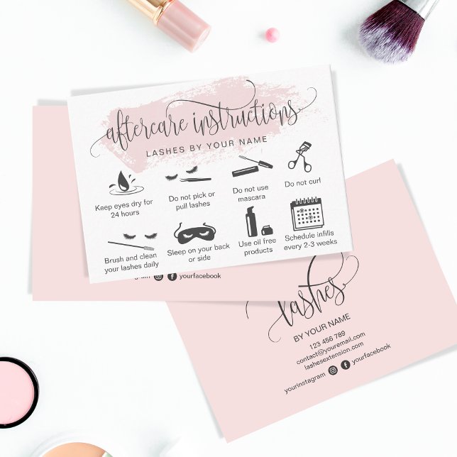 Tarjeta De Visita Makeup Eyebrow Eyes Aplaude el suplicio rosado de  (Subido por el creador)