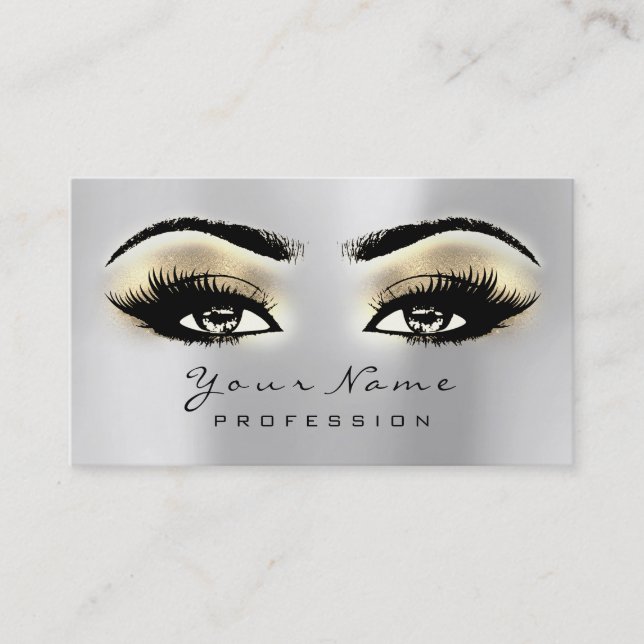 Tarjeta De Visita Makeup Eyebrow Eyes Lashes Browns SPA (Anverso)