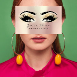 Tarjeta De Visita Makeup Eyebrow Eyes Lashes Purpurina SPA Champaign