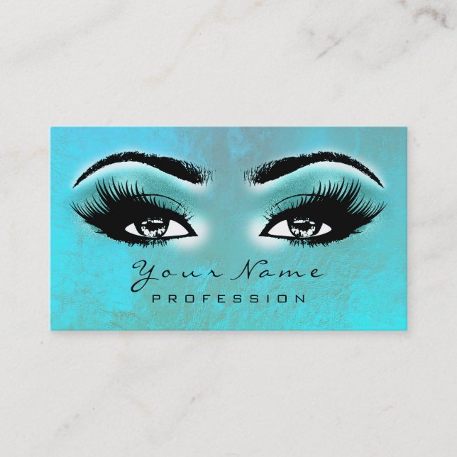 Tarjeta De Visita Makeup Eyebrow Eyes Lazea Marrón Ocean Lux (Anverso)