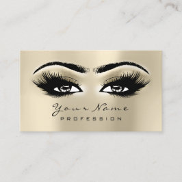 Tarjeta De Visita Makeup Eyebrow Eyes Lazó Al Purpurina SPA Ivory
