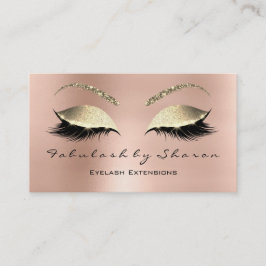 Tarjeta De Visita Makeup Eyebrow Lazas Purpurina Diamond Pink Luxury