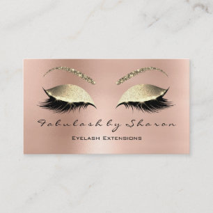 Tarjeta De Visita Makeup Eyebrow Lazas Purpurina Diamond Pink Luxury