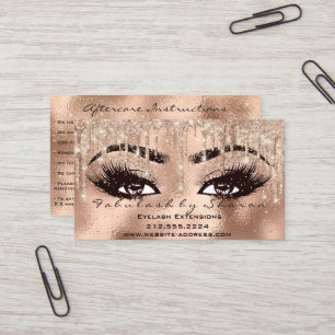 Tarjeta De Visita Makeup Eyebrow Lazas Purpurina Drin Afcare
