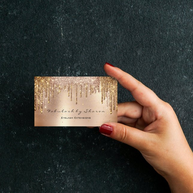 Tarjeta De Visita Makeup Eyebrow Lazas Purpurinas Dris Chispa de Oro (Subido por el creador)