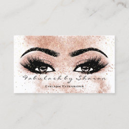 Tarjeta De Visita Makeup Eyebrow Lazas Purpurinas Ojos Chispa Esteti