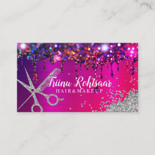 Tarjeta De Visita Makeup Eyebrow Lazas Wax Drin Rosa Holograma