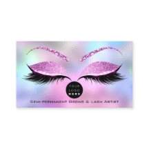 Makeup Eyebrow Nombre Lash Purpurina Rosado Logoti