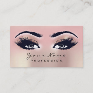 Tarjeta De Visita Makeup Eyebrow Ojos Lanza RUBOR Ombre Rosa