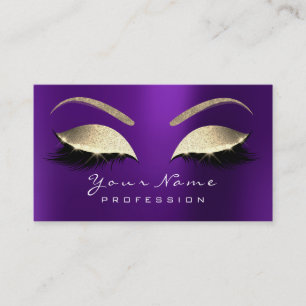 Tarjeta De Visita Makeup Eyebrow Oyes Lazas Purpurina Lavender Purpl