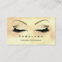 Tarjeta De Visita Makeup Eyebrows azota Purpurina Diamond Gold Sepia