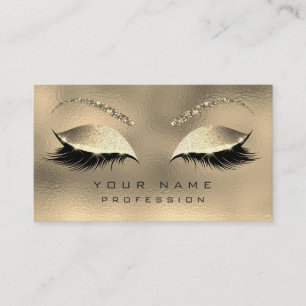 Tarjeta De Visita Makeup Eyebrows azota Purpurina Diamond Sparkly