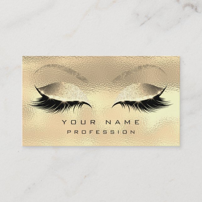 Tarjeta De Visita Makeup Eyebrows azota Purpurina Diamond Sparkly VI (Anverso)