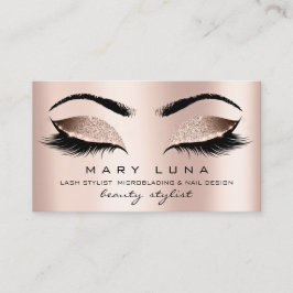Tarjeta De Visita Makeup Eyebrows azota Rosa Oro Rosa Rubor