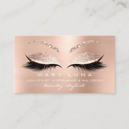 Tarjeta De Visita Makeup Eyebrows azota social rosa blanco Rosa