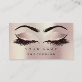 Tarjeta De Visita Makeup Eyebrows Lashes Extension Purpurina de Rubo