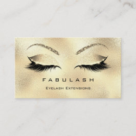 Tarjeta De Visita Makeup Eyebrows Lashes Purpurina Glass VIP Gold Lo
