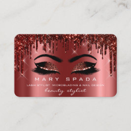 Tarjeta De Visita Makeup Eyebrows Lazas de Burgung Spark Nails