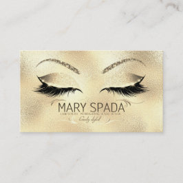 Tarjeta De Visita Makeup Eyebrows Lazas Purpurina Diamond Gold Mary1
