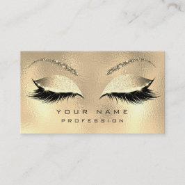 Tarjeta De Visita Makeup Eyebrows Lazma Purpurina Diamond Gold Glam