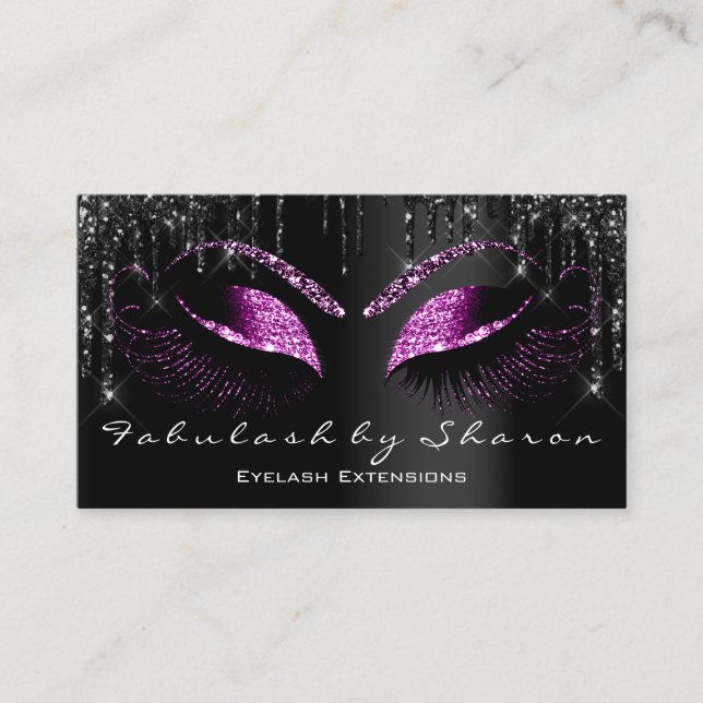Tarjeta De Visita Makeup Eyelash Black Dris Berry profesional (Anverso)