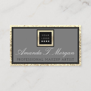 Tarjeta De Visita Makeup Eyelash Event Planner Logo Gold Elegant