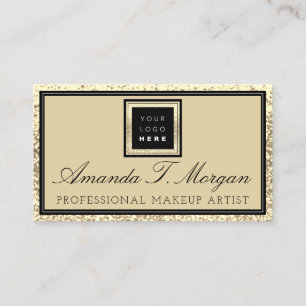 Tarjeta De Visita Makeup Eyelash Event Planner Logo Gold Modern