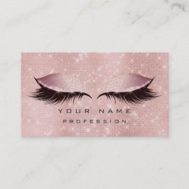 Tarjeta De Visita Makeup Eyes Lashes Purpurina Rosa Gold Rubor Luxur