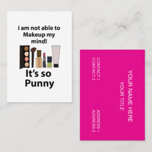 Tarjeta De Visita Makeup Funny Pun Makeup