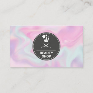 Tarjeta De Visita Makeup Hair Kit   Líquido gradiente pastoral