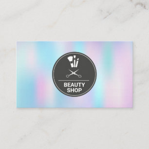 Tarjeta De Visita Makeup Hair Kit   Mezcla de colores pasteles