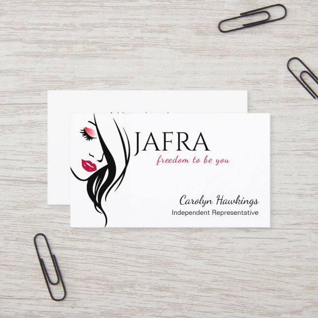 Tarjeta De Visita Makeup Independent Rep Jafra (Anverso/Reverso In Situ)