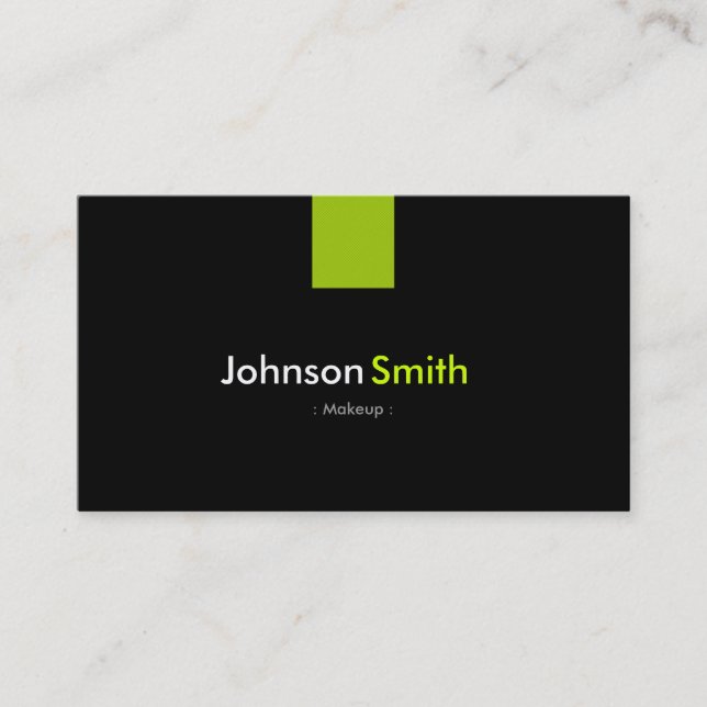 Tarjeta De Visita Makeup Modern Mint Green (Anverso)