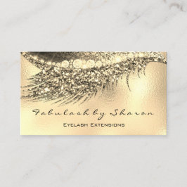 Tarjeta De Visita Makeup Purpurina de extensión de latigazos de ceja