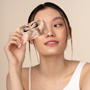 Tarjeta De Visita Makeup Purpurina Lash de ceja de ojos Derrame Abri