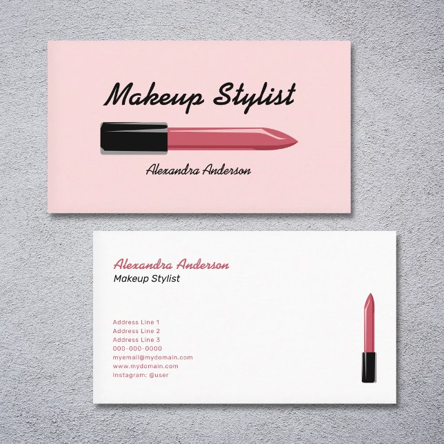 Tarjeta De Visita Makeup Stylist (Makeup Stylist Business Card)