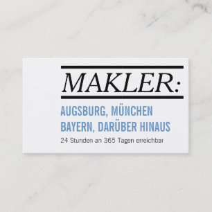 Tarjeta De Visita Makler Visitenkarten