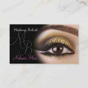 Tarjeta De Visita Makup Artist Gold Eye Business Card