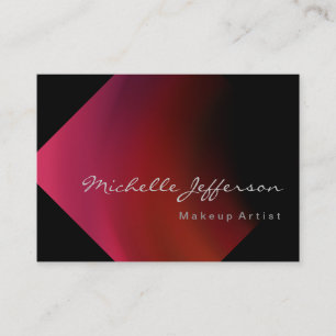 Tarjeta De Visita Makup Artist Pink Red Purple Black Business Card