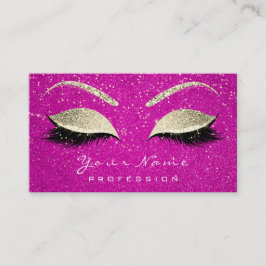 Tarjeta De Visita Makup Eyebrow Ojos Lazas Purpurina Oro rosado cali