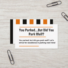 Tarjeta De Visita Mal estacionamiento