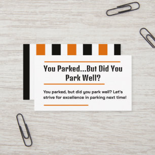 Tarjeta De Visita Mal estacionamiento