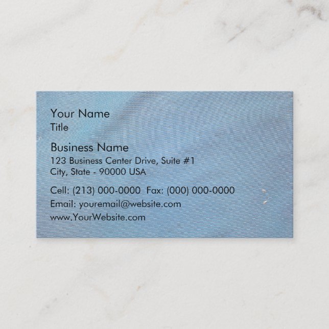 Tarjeta De Visita Malla plástica azul (Anverso)