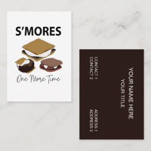 Tarjeta De Visita Malvaviscos S'mores Postre Una Vez Más Smore
