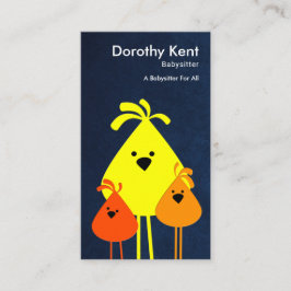 Tarjeta De Visita Mamá divertida linda Bird Babysitting Chicks