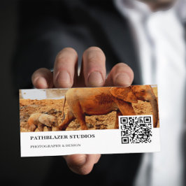 Tarjeta De Visita Mamá fanática y elefante de ternera | Fotografía d